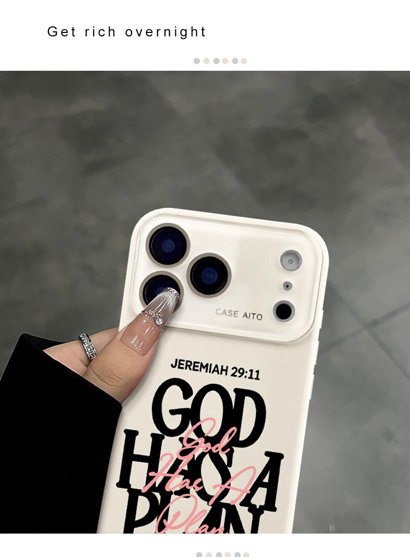 God Has A Plan Christian iPhone Case, Bible Verse Design Phone Case for iPhone 17 Pro Max 16 15 Plus 14 13 12, Shockproof Durable Protective Case, Faith-Based Phone Case Suitable for All People God Has A Plan Christian iPhone Case, Bible Verse Design Phone Case for iPhone 17 Pro Max 16 15 Plus 14 13 12, Shockproof Durable Protective Case, Faith-Based Phone Case Suitable for All People