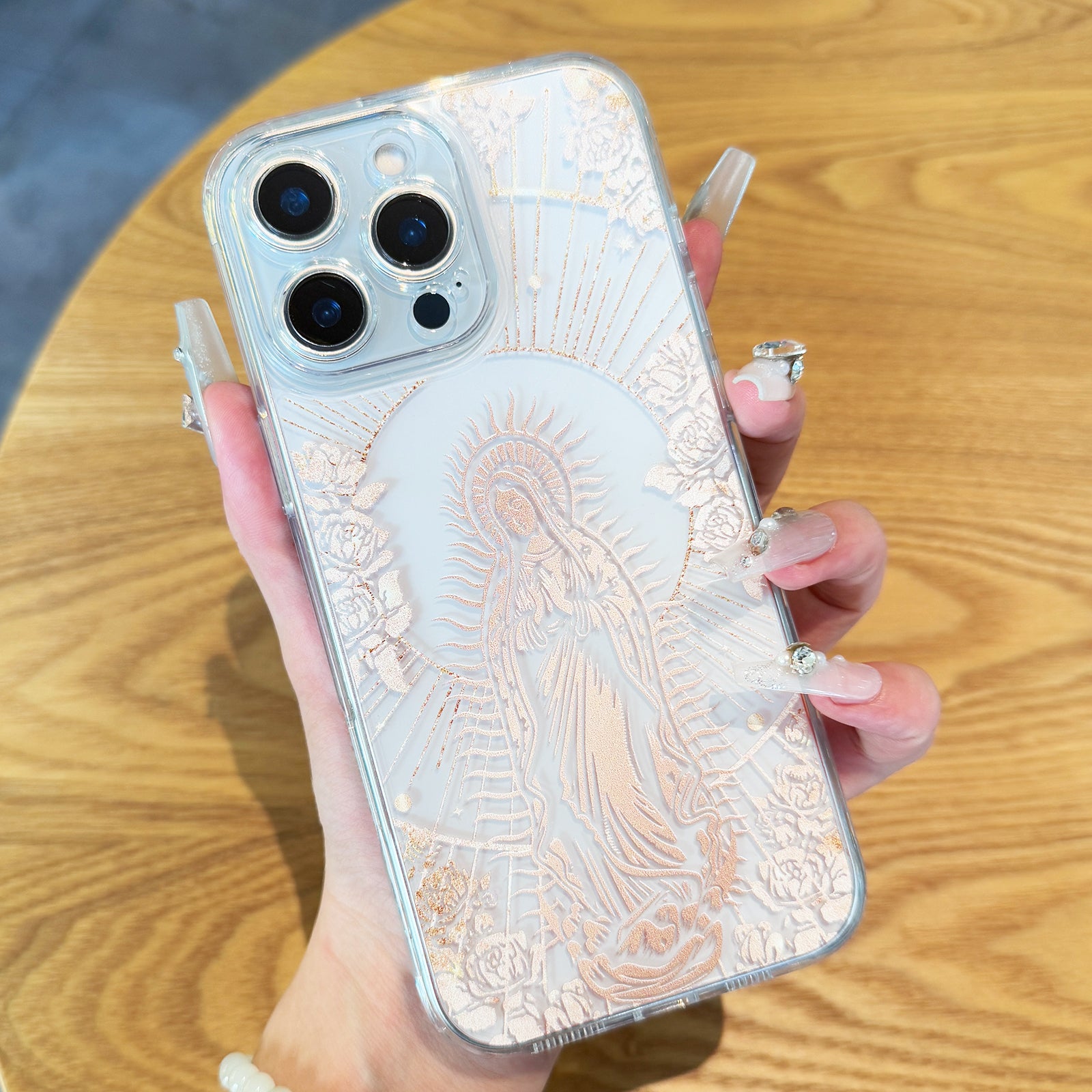 Virgin Mary Pattern iPhone Case