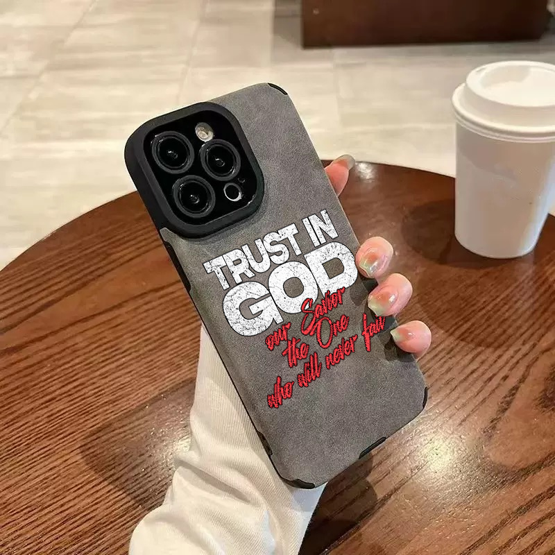 “Trust In God” Jesus Leather iPhone Case