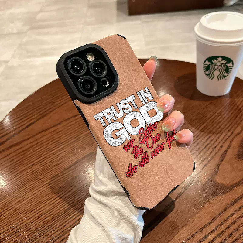 “Trust In God” Jesus Leather iPhone Case