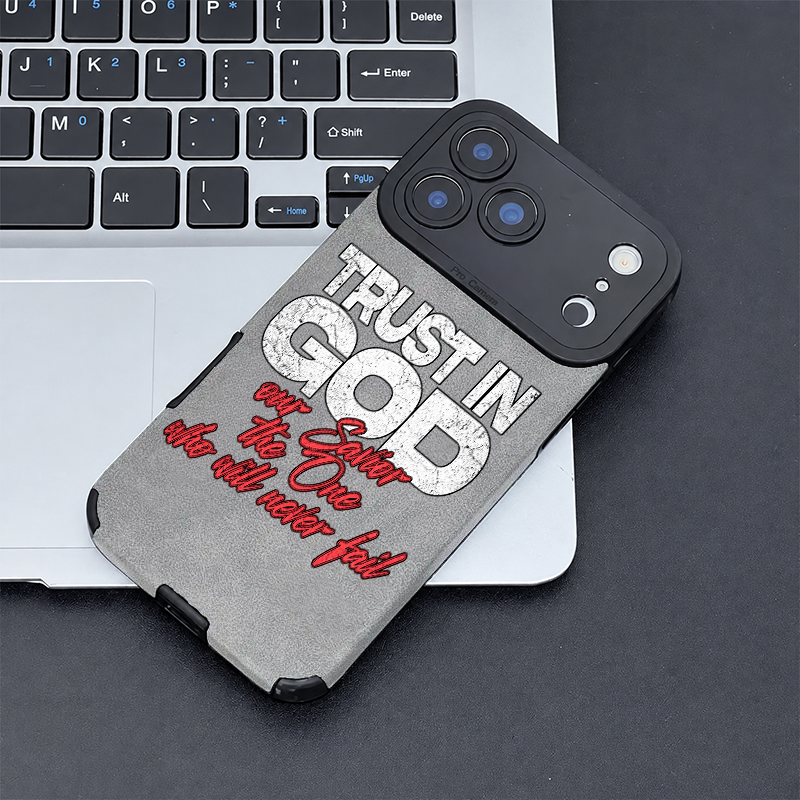 “Trust In God” Jesus Leather iPhone Case
