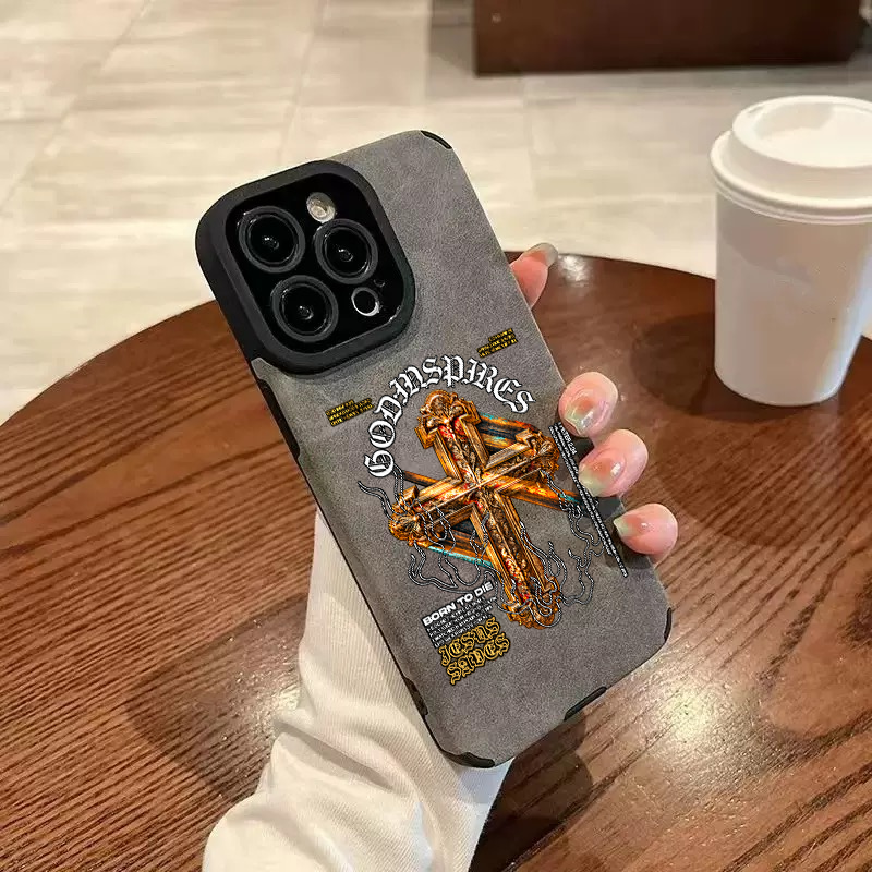 “Born to Die” Jesus Leather iPhone Case