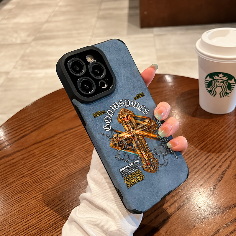“Born to Die” Jesus Leather iPhone Case