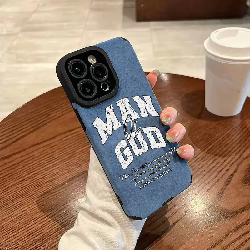 “MAN GOD” Jesus Leather iPhone Case
