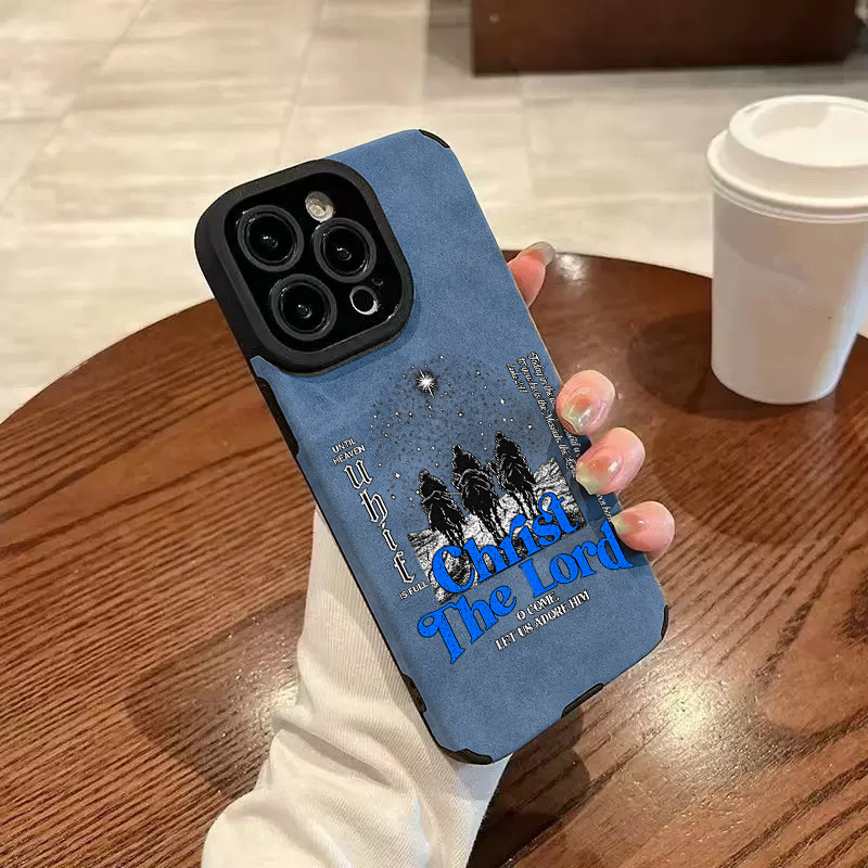“O Come All Ye Faithful” Jesus Leather iPhone Case
