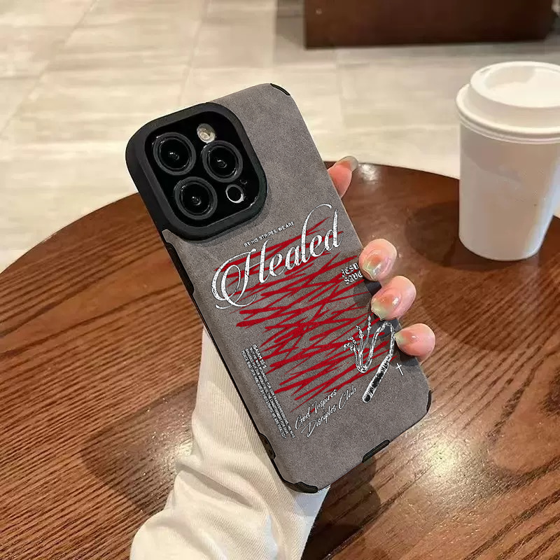 “By His Stripes” Jesus Leather iPhone Case