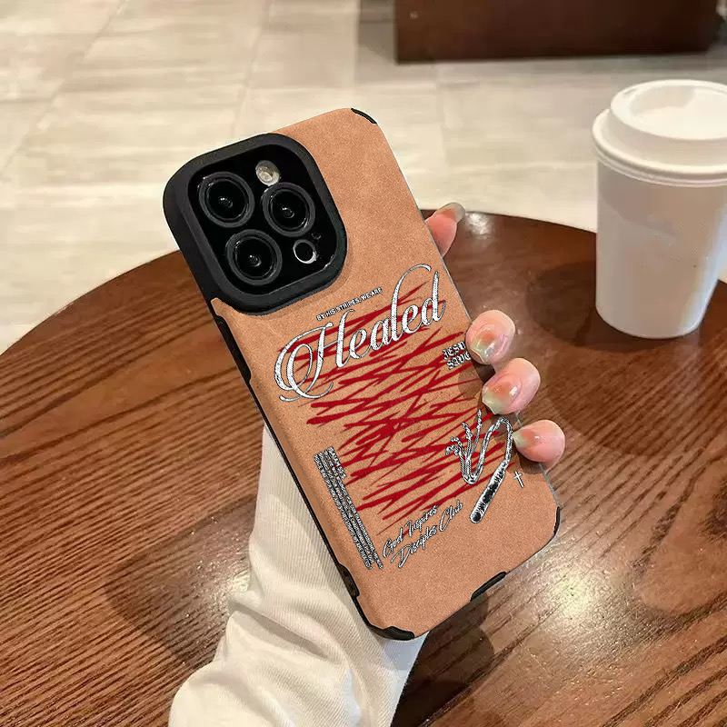 “By His Stripes” Jesus Leather iPhone Case