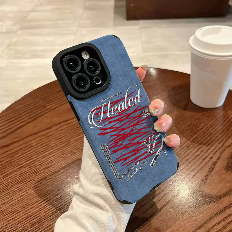 “By His Stripes” Jesus Leather iPhone Case