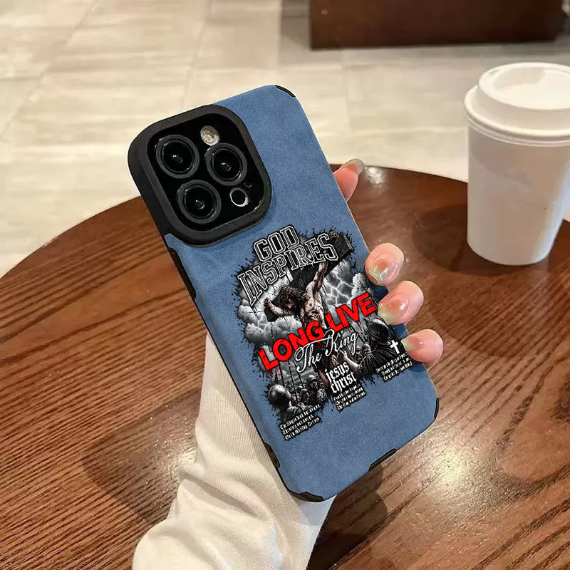“Long Live The King” Jesus Leather iPhone Case