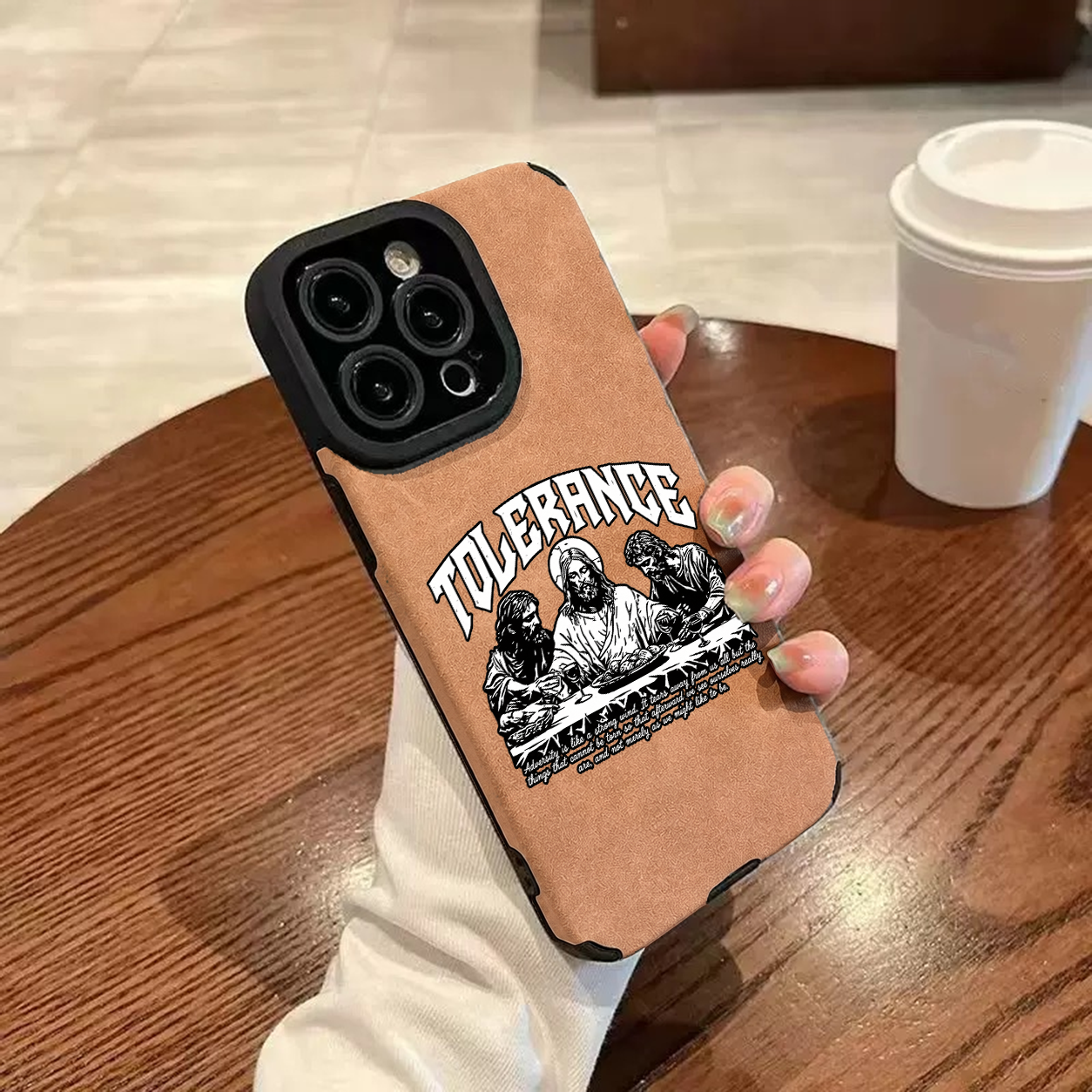 “The Last Supper” Jesus Leather iPhone Case