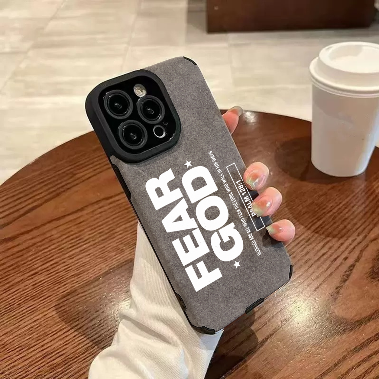 “Fear God” Jesus Leather iPhone Case