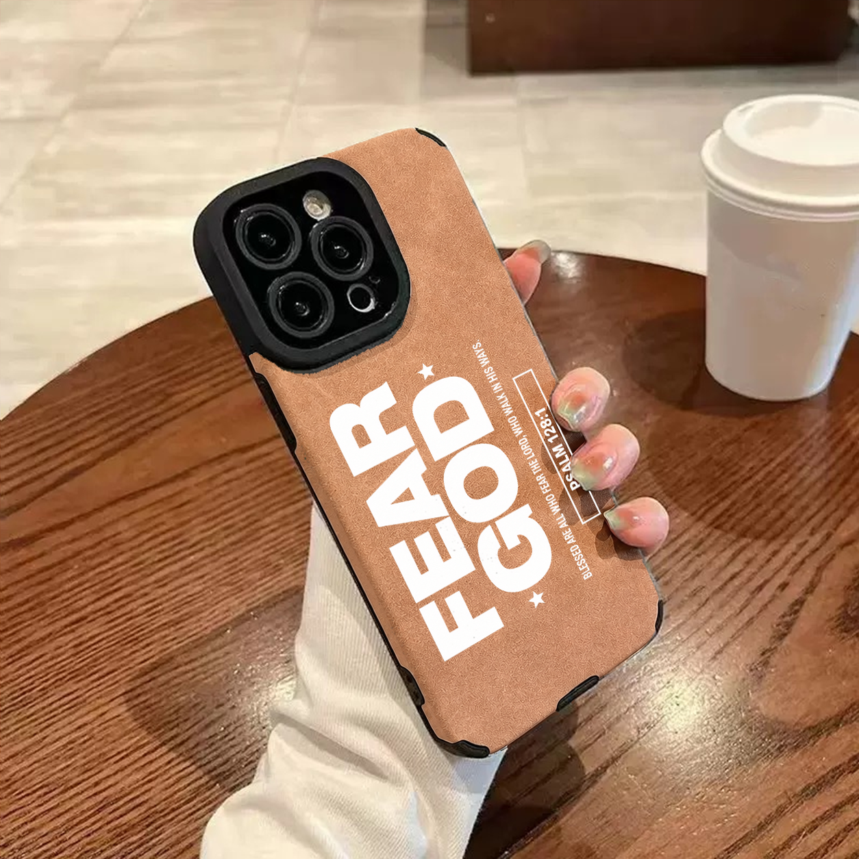 “Fear God” Jesus Leather iPhone Case