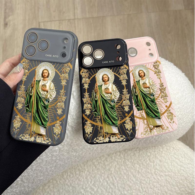 Jesus Pattern Dopamine Ins Style Smartphone Case for iPhone 12-17, Lens-Compatible, Touch-Ready, Ultra Skin-Friendly, All-Inclusive Lens Protection, Handheld Mobile Phone Accessory, Iphone 17 Jesus Pattern Dopamine Ins Style Smartphone Case for iPhone 12-17, Lens-Compatible, Touch-Ready, Ultra Skin-Friendly, All-Inclusive Lens Protection, Handheld Mobile Phone Accessory, Iphone 17