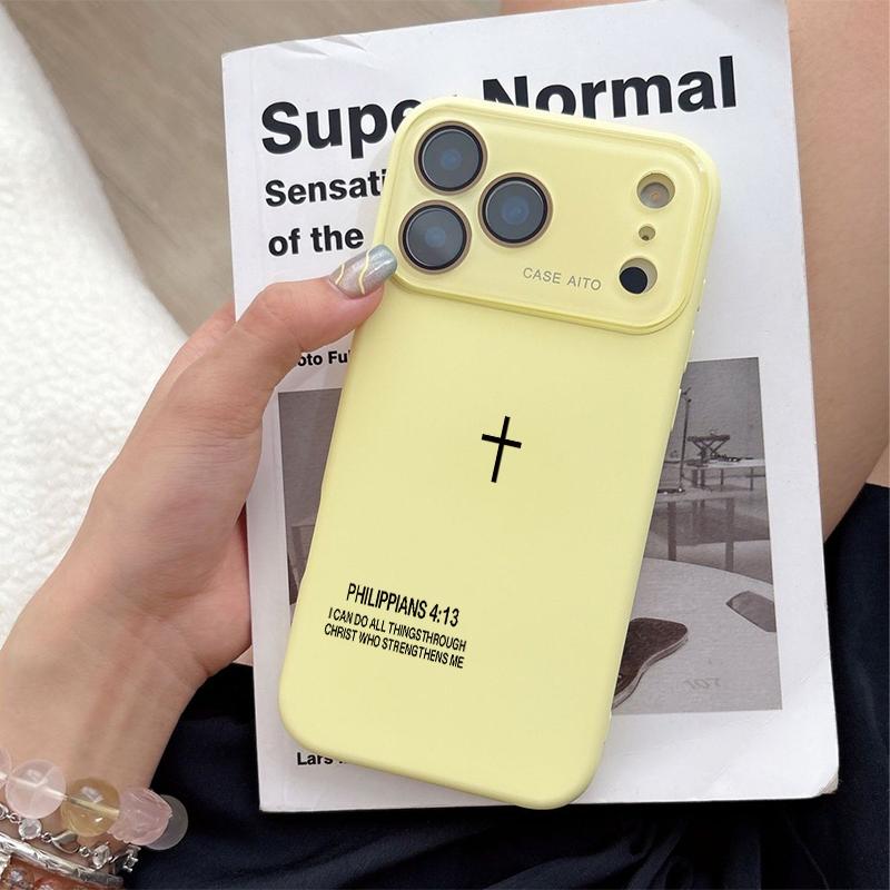Multi-Model Niche Minimalist Cross Dopamine Instagram-Style Solid Color Smartphone Case, Ultra Skin-Friendly Touch, All-Inclusive Lens Protection, Handheld Device Accessory for 17,16,15,14,13,12 Series Phones Multi-Model Niche Minimalist Cross Dopamine Instagram-Style Solid Color Smartphone Case, Ultra Skin-Friendly Touch, All-Inclusive Lens Protection, Handheld Device Accessory for 17,16,15,14,13,12 Series Phones