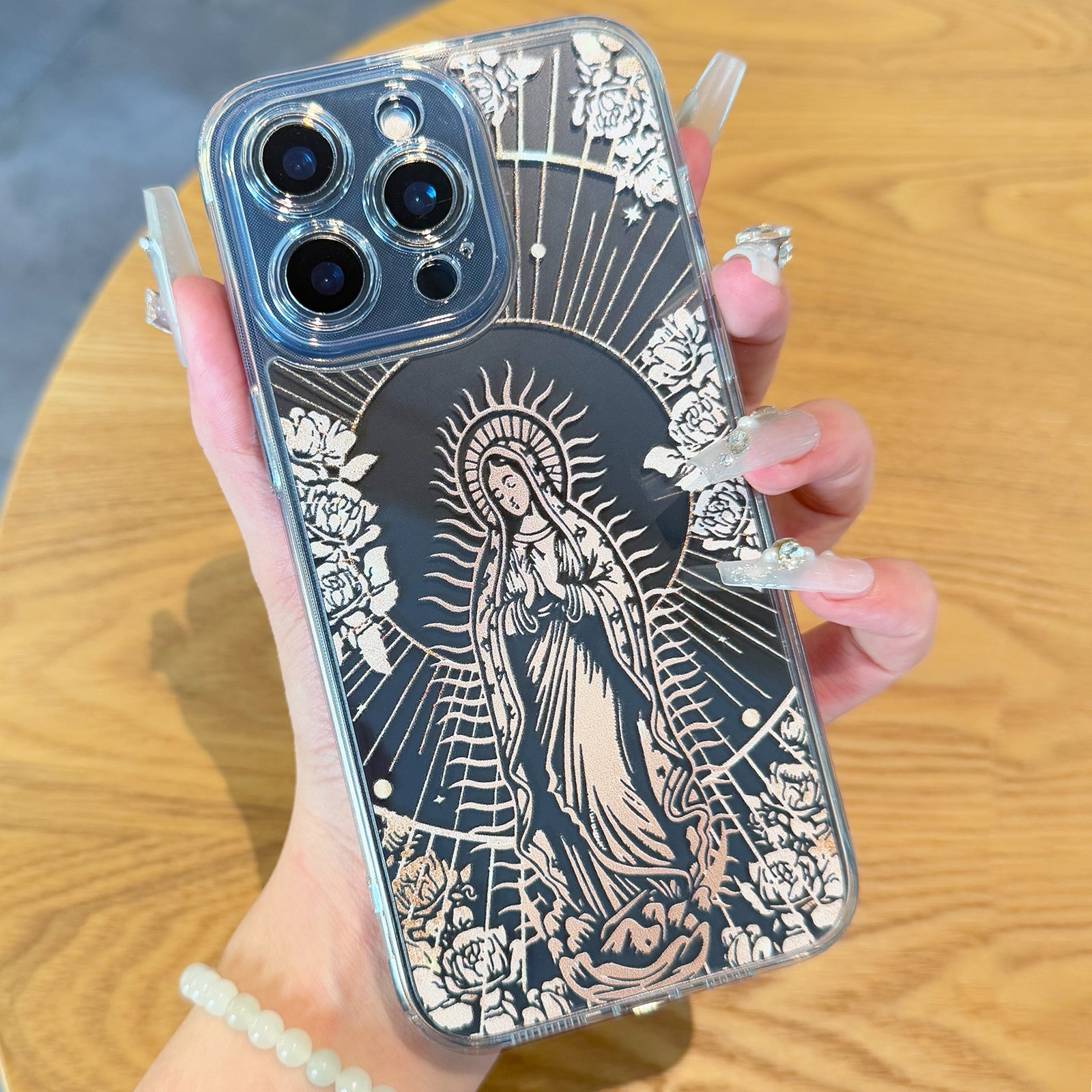 Virgin Mary Pattern iPhone Case