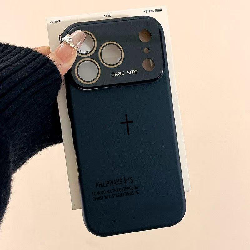 Multi-Model Niche Minimalist Cross Dopamine Instagram-Style Solid Color Smartphone Case, Ultra Skin-Friendly Touch, All-Inclusive Lens Protection, Handheld Device Accessory for 17,16,15,14,13,12 Series Phones Multi-Model Niche Minimalist Cross Dopamine Instagram-Style Solid Color Smartphone Case, Ultra Skin-Friendly Touch, All-Inclusive Lens Protection, Handheld Device Accessory for 17,16,15,14,13,12 Series Phones