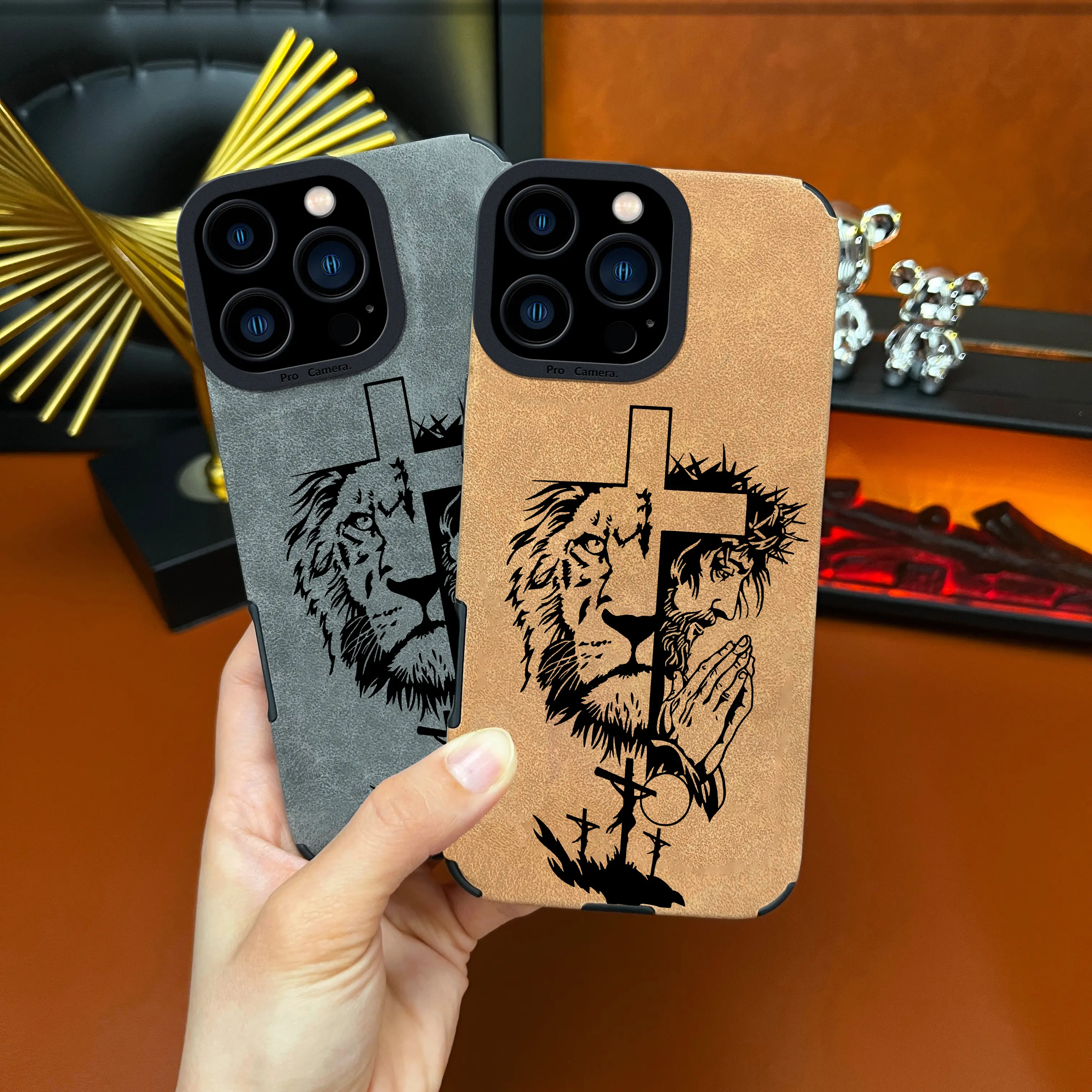 Jesus Cross TPU Leather Phone Case