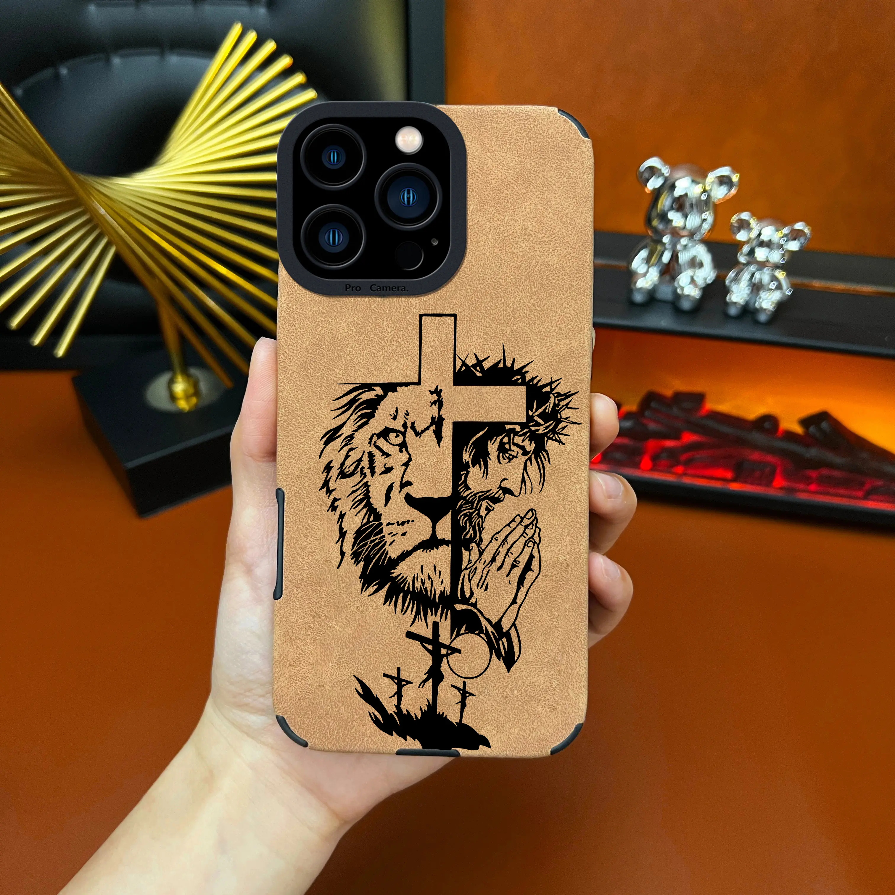 Jesus Cross TPU Leather Phone Case