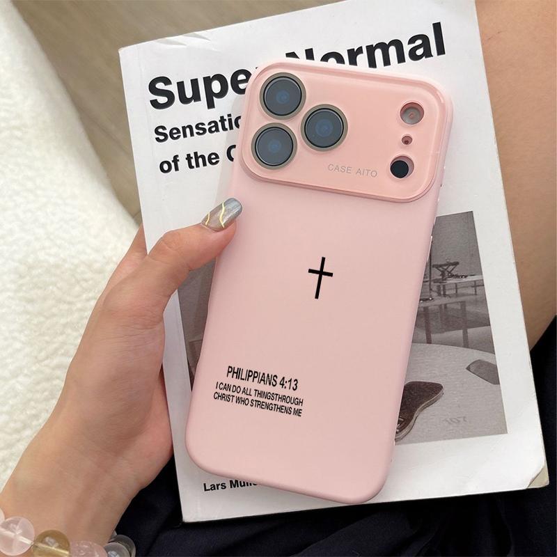 Multi-Model Niche Minimalist Cross Dopamine Instagram-Style Solid Color Smartphone Case, Ultra Skin-Friendly Touch, All-Inclusive Lens Protection, Handheld Device Accessory for 17,16,15,14,13,12 Series Phones Multi-Model Niche Minimalist Cross Dopamine Instagram-Style Solid Color Smartphone Case, Ultra Skin-Friendly Touch, All-Inclusive Lens Protection, Handheld Device Accessory for 17,16,15,14,13,12 Series Phones
