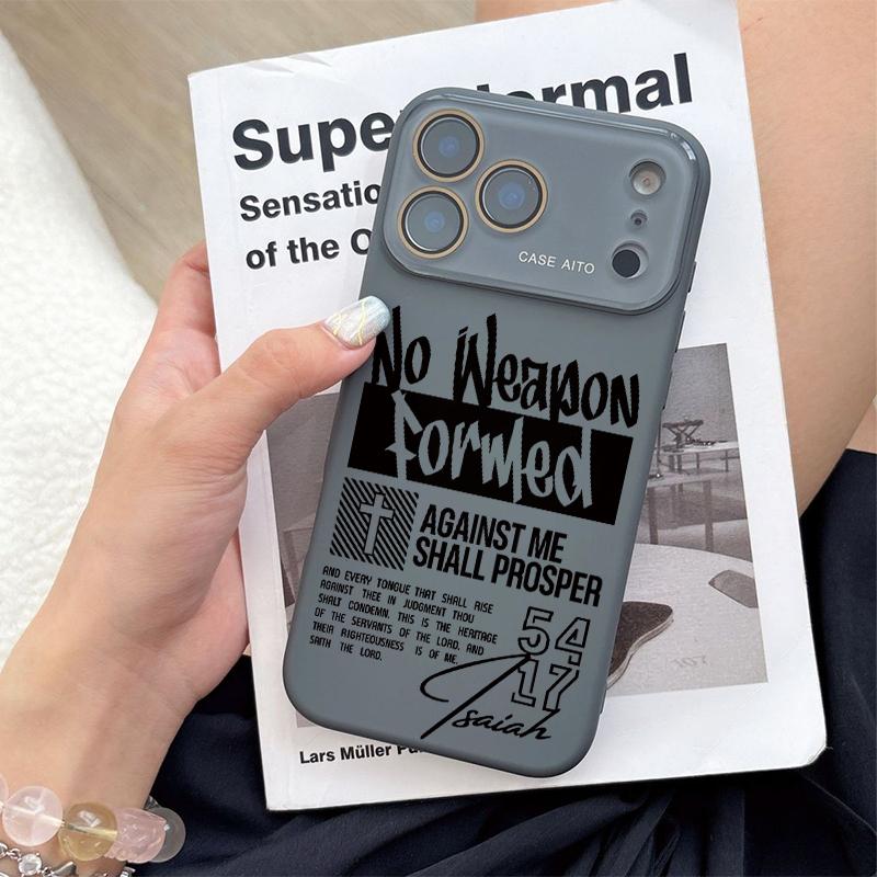 Edgy Christian Smartphone Case for iPhone 12-17, Mobile Phone Accessories with All-Inclusive Lens Protection, Smooth Non-Slip Matte Coating, Fingerprint Resistance, Skin-Friendly Touch, Iphone 17 Edgy Christian Smartphone Case for iPhone 12-17, Mobile Phone Accessories with All-Inclusive Lens Protection, Smooth Non-Slip Matte Coating, Fingerprint Resistance, Skin-Friendly Touch, Iphone 17