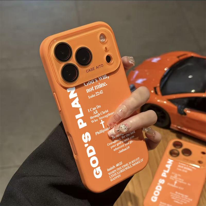 GOD’S PLAN Dopamine Ins Style Solid Color Phone Case It has been endowed with spiritual symbolic significance with Ultra Skin friendly Touch, All Inclusive Lens Phone Case Suitable for Apple 17 16 15 14 13 12 GOD’S PLAN Dopamine Ins Style Solid Color Phone Case It has been endowed with spiritual symbolic significance with Ultra Skin friendly Touch, All Inclusive Lens Phone Case Suitable for Apple 17 16 15 14 13 12