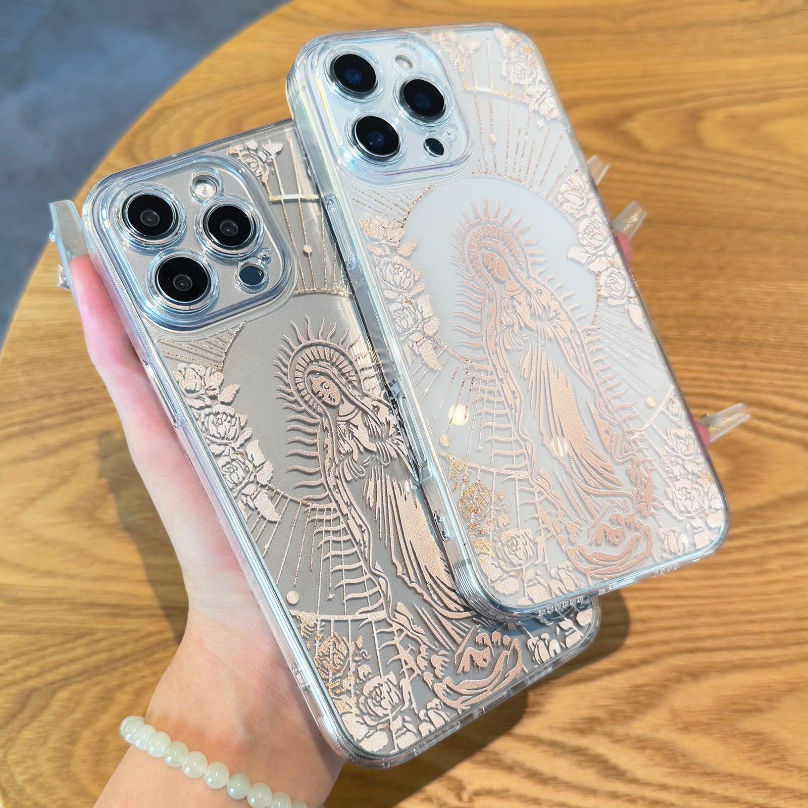 Virgin Mary Pattern iPhone Case
