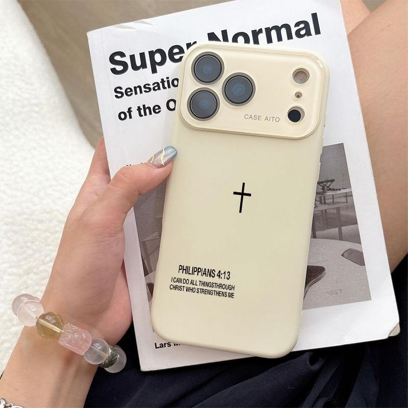 Multi-Model Niche Minimalist Cross Dopamine Instagram-Style Solid Color Smartphone Case, Ultra Skin-Friendly Touch, All-Inclusive Lens Protection, Handheld Device Accessory for 17,16,15,14,13,12 Series Phones Multi-Model Niche Minimalist Cross Dopamine Instagram-Style Solid Color Smartphone Case, Ultra Skin-Friendly Touch, All-Inclusive Lens Protection, Handheld Device Accessory for 17,16,15,14,13,12 Series Phones