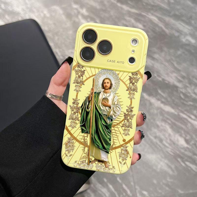 Jesus Pattern Dopamine Ins Style Smartphone Case for iPhone 12-17, Lens-Compatible, Touch-Ready, Ultra Skin-Friendly, All-Inclusive Lens Protection, Handheld Mobile Phone Accessory, Iphone 17 Jesus Pattern Dopamine Ins Style Smartphone Case for iPhone 12-17, Lens-Compatible, Touch-Ready, Ultra Skin-Friendly, All-Inclusive Lens Protection, Handheld Mobile Phone Accessory, Iphone 17