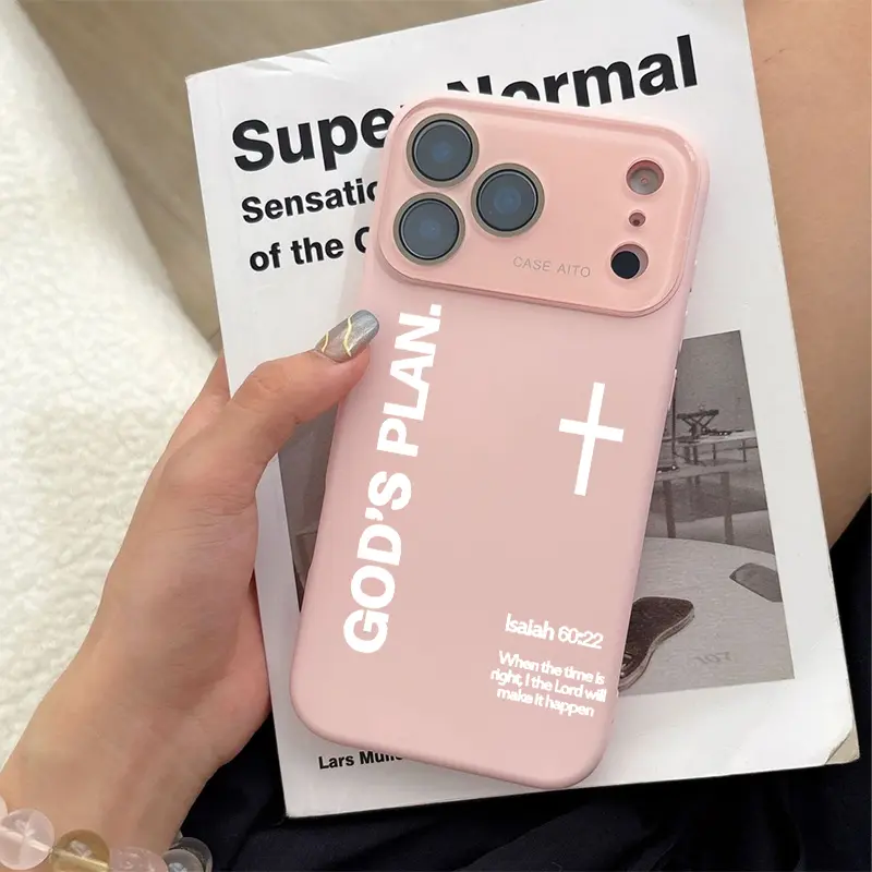 God'S Plan Phone Case Skin-Friendly Touch Lens Protect, Dopamine Aesthetic Cover for Apple iPhone 17, 16, 15, 14, 13, 12, Durable Smartphone Accessory Casing God'S Plan Phone Case Skin-Friendly Touch Lens Protect, Dopamine Aesthetic Cover for Apple iPhone 17, 16, 15, 14, 13, 12, Durable Smartphone Accessory Casing