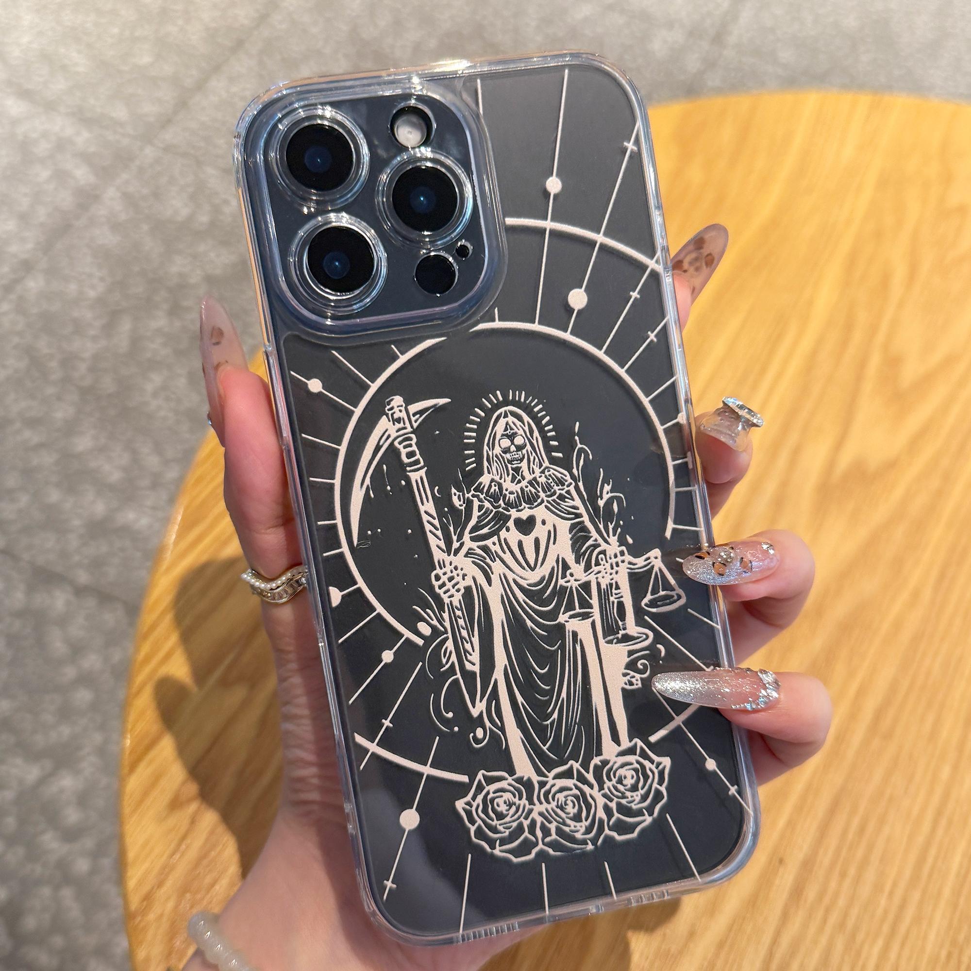 [Copyright] Virgin Mary Pattern Phone Case, Protective Clear Soft TPU Shockproof Durable Protection Cover for iPhone 17 Pro Max case 11 12 13 14 15 16 HL