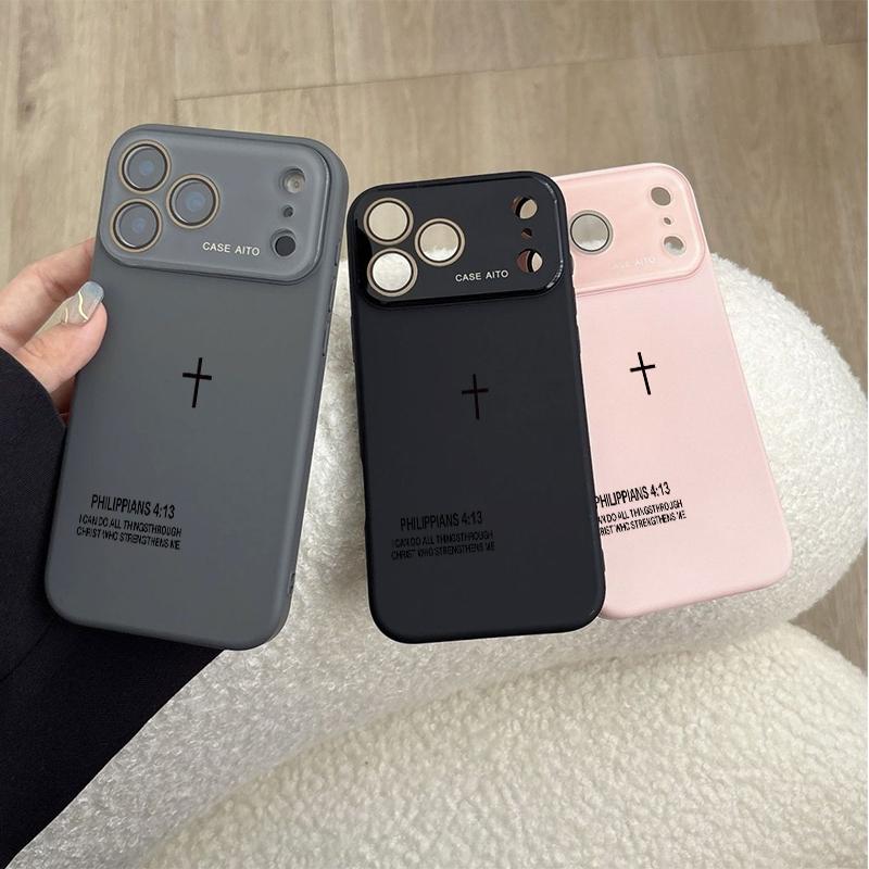 Multi-Model Niche Minimalist Cross Dopamine Instagram-Style Solid Color Smartphone Case, Ultra Skin-Friendly Touch, All-Inclusive Lens Protection, Handheld Device Accessory for 17,16,15,14,13,12 Series Phones Multi-Model Niche Minimalist Cross Dopamine Instagram-Style Solid Color Smartphone Case, Ultra Skin-Friendly Touch, All-Inclusive Lens Protection, Handheld Device Accessory for 17,16,15,14,13,12 Series Phones