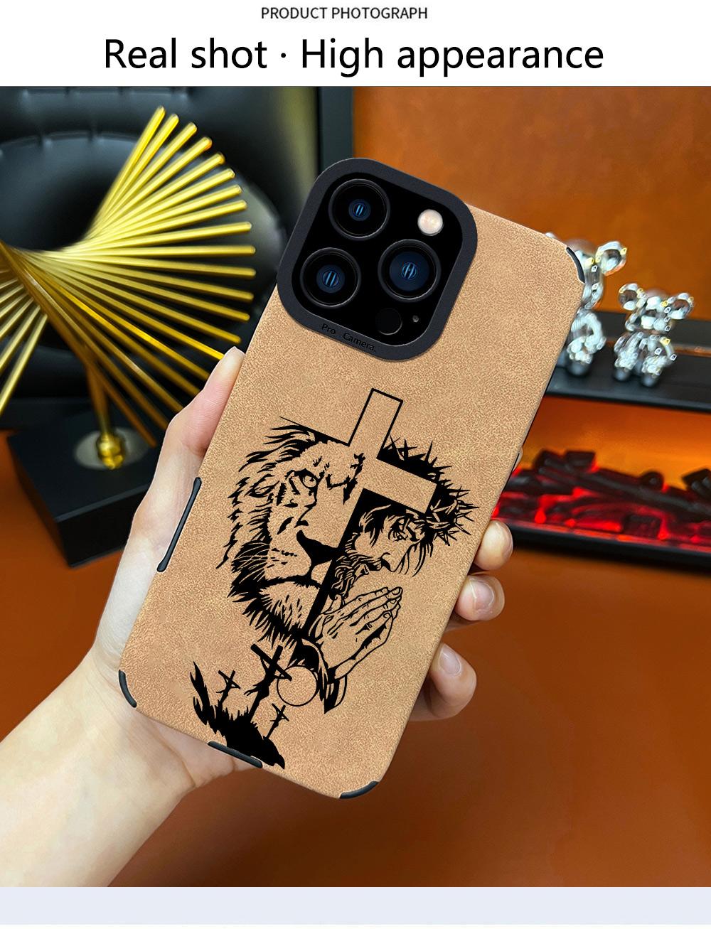 Jesus Cross Fur Phone Case for iPhone 17 Air,16,15,14,13,12,11 Pro Max Plus,X,XS Max - TPU Leather Smartphone/Cellphone/Handheld Devices Cover with Anti-Drop, Shockproof, Anti-Slip, Full Screen Protection-ZQ30, Casing, Accessories Jesus Cross Fur Phone Case for iPhone 17 Air,16,15,14,13,12,11 Pro Max Plus,X,XS Max - TPU Leather Smartphone/Cellphone/Handheld Devices Cover with Anti-Drop, Shockproof, Anti-Slip, Full Screen Protection-ZQ30, Casing, Accessories