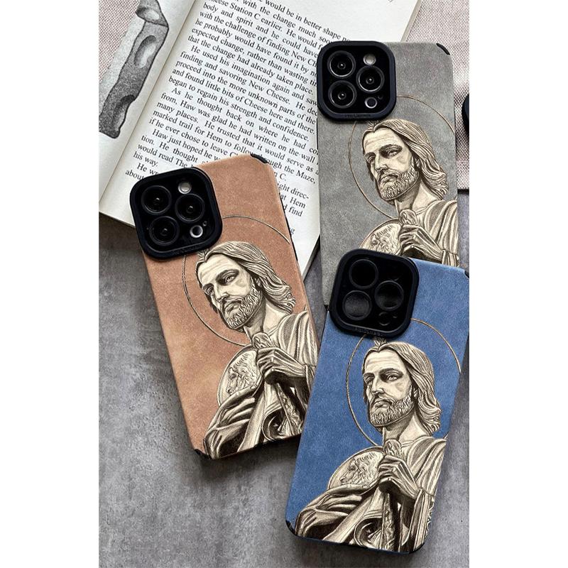 The Jesus portrait pattern phone case is made of TPU and leather with a delicate touch that is skin friendly like velvet, suitable for Apple 17 16 15 14 13 12 11 Pro Max Plus X XS Max The Jesus portrait pattern phone case is made of TPU and leather with a delicate touch that is skin friendly like velvet, suitable for Apple 17 16 15 14 13 12 11 Pro Max Plus X XS Max