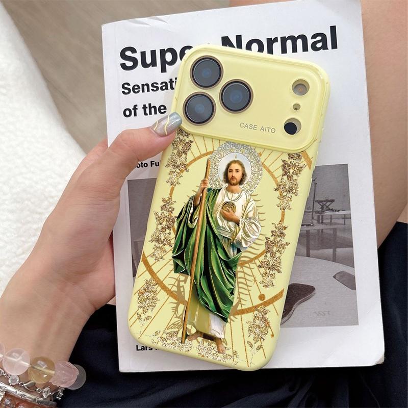 Jesus Pattern Dopamine Ins Style Smartphone Case for iPhone 12-17, Lens-Compatible, Touch-Ready, Ultra Skin-Friendly, All-Inclusive Lens Protection, Handheld Mobile Phone Accessory, Iphone 17 Jesus Pattern Dopamine Ins Style Smartphone Case for iPhone 12-17, Lens-Compatible, Touch-Ready, Ultra Skin-Friendly, All-Inclusive Lens Protection, Handheld Mobile Phone Accessory, Iphone 17