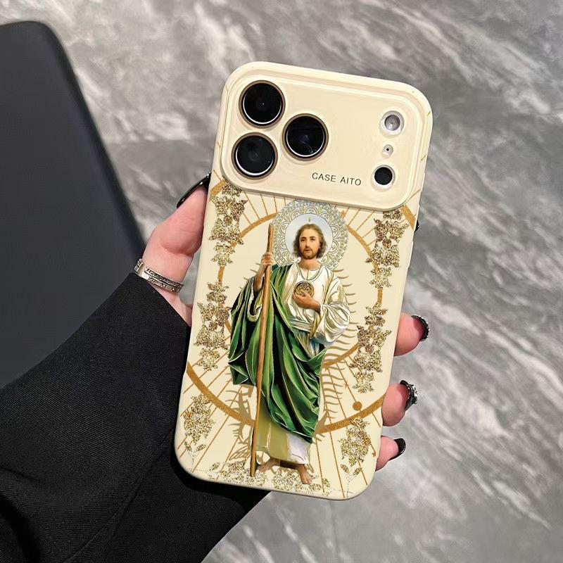 Jesus Pattern Dopamine Ins Style Smartphone Case for iPhone 12-17, Lens-Compatible, Touch-Ready, Ultra Skin-Friendly, All-Inclusive Lens Protection, Handheld Mobile Phone Accessory, Iphone 17 Jesus Pattern Dopamine Ins Style Smartphone Case for iPhone 12-17, Lens-Compatible, Touch-Ready, Ultra Skin-Friendly, All-Inclusive Lens Protection, Handheld Mobile Phone Accessory, Iphone 17