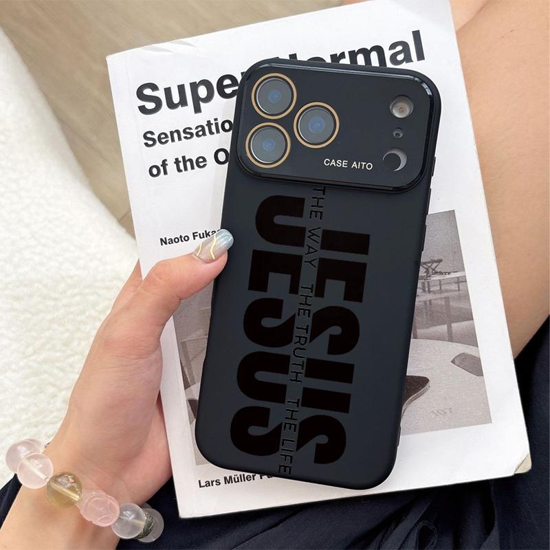 Jesus Pattern Cellphone Case - Ultra Skin-Friendly Touch, All-Inclusive Lens Protection, Shockproof Protector for 17,16,15,14,13,12 Series Devices | Mobile Phone Casing & Accessories for Device Safety Jesus Pattern Cellphone Case - Ultra Skin-Friendly Touch, All-Inclusive Lens Protection, Shockproof Protector for 17,16,15,14,13,12 Series Devices | Mobile Phone Casing & Accessories for Device Safety
