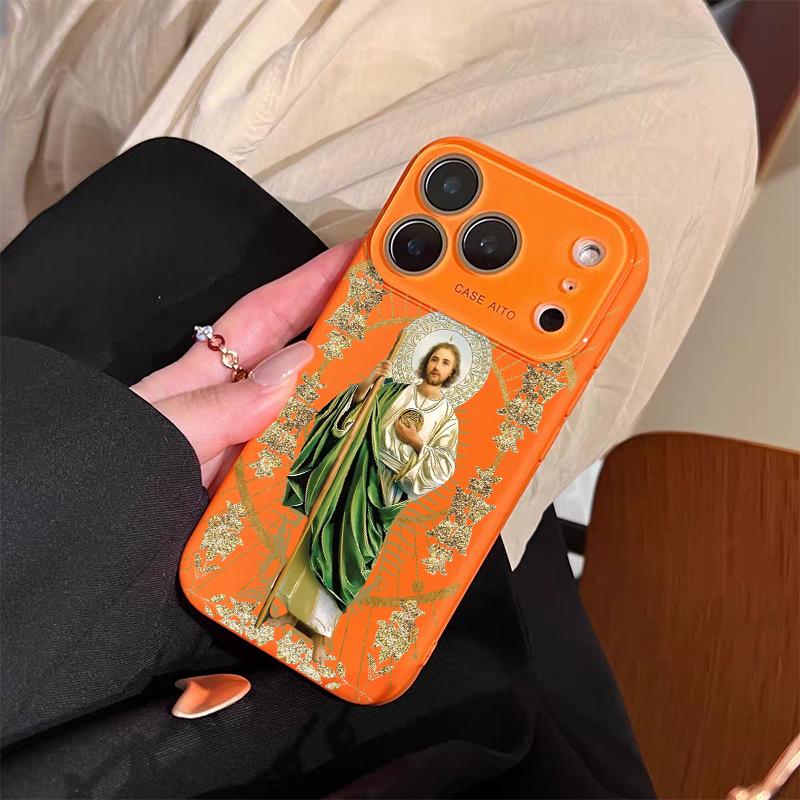 Jesus Pattern Dopamine Ins Style Smartphone Case for iPhone 12-17, Lens-Compatible, Touch-Ready, Ultra Skin-Friendly, All-Inclusive Lens Protection, Handheld Mobile Phone Accessory, Iphone 17 Jesus Pattern Dopamine Ins Style Smartphone Case for iPhone 12-17, Lens-Compatible, Touch-Ready, Ultra Skin-Friendly, All-Inclusive Lens Protection, Handheld Mobile Phone Accessory, Iphone 17