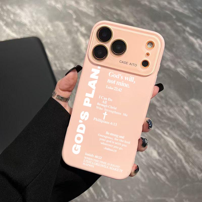 GOD’S PLAN Dopamine Ins Style Solid Color Phone Case It has been endowed with spiritual symbolic significance with Ultra Skin friendly Touch, All Inclusive Lens Phone Case Suitable for Apple 17 16 15 14 13 12 GOD’S PLAN Dopamine Ins Style Solid Color Phone Case It has been endowed with spiritual symbolic significance with Ultra Skin friendly Touch, All Inclusive Lens Phone Case Suitable for Apple 17 16 15 14 13 12