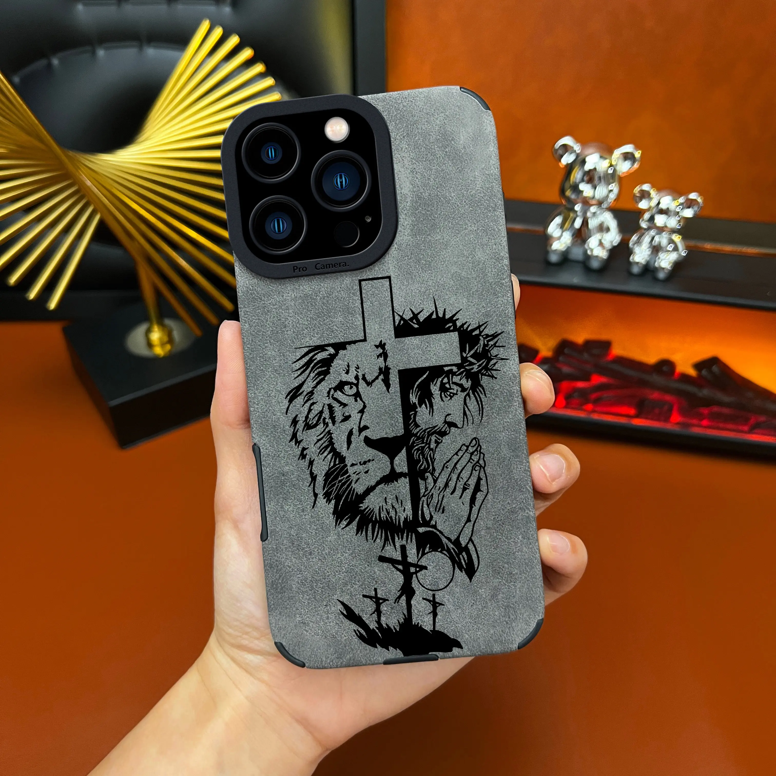 Jesus Cross TPU Leather Phone Case