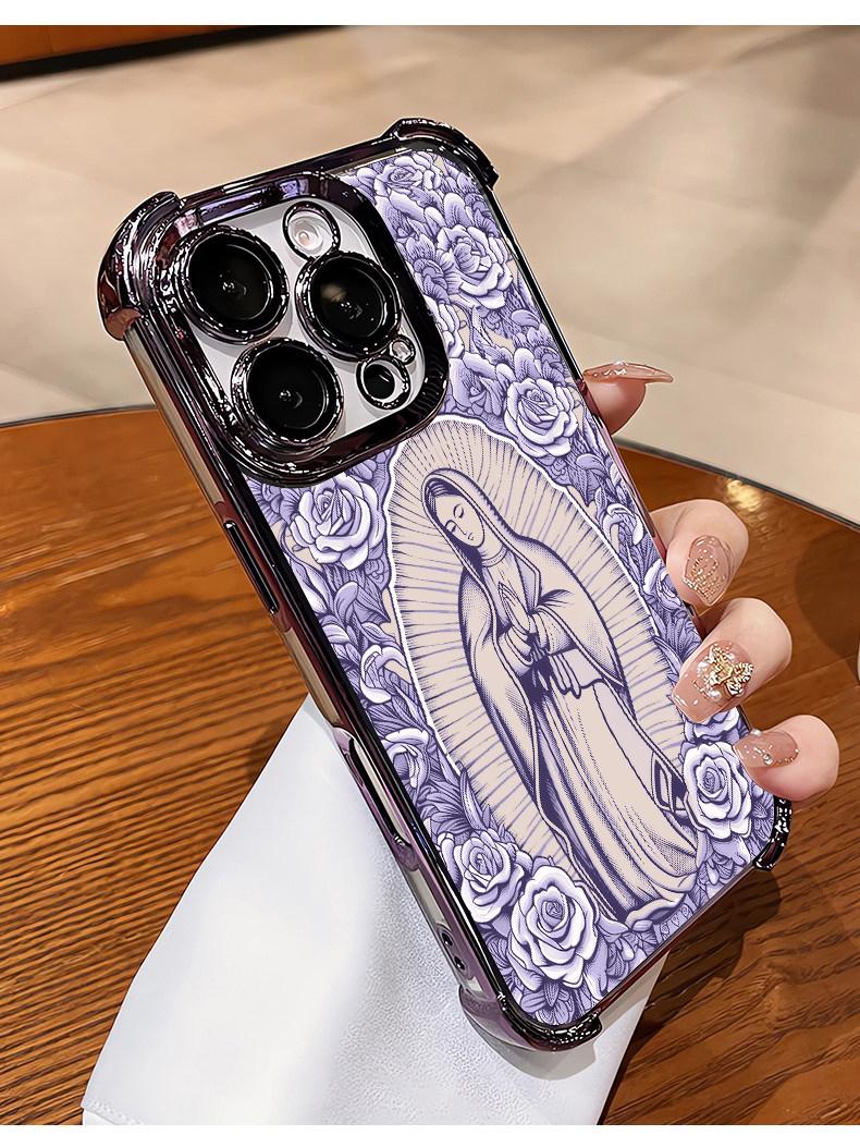 Our Lady of Guadalupe Rose Phone Case for iPhone 18 ProMax 17Air 16 15Plus 14 13 12Pro, for Samsung Galaxy S25 S24 S23 S22, Catholic Faith Shockproof Cover, Coquette Christian Aesthetic Case with Clover Lanyard,Perfect Gift for Her.HY74 Our Lady of Guadalupe Rose Phone Case for iPhone 18 ProMax 17Air 16 15Plus 14 13 12Pro, for Samsung Galaxy S25 S24 S23 S22, Catholic Faith Shockproof Cover, Coquette Christian Aesthetic Case with Clover Lanyard,Perfect Gift for Her.HY74