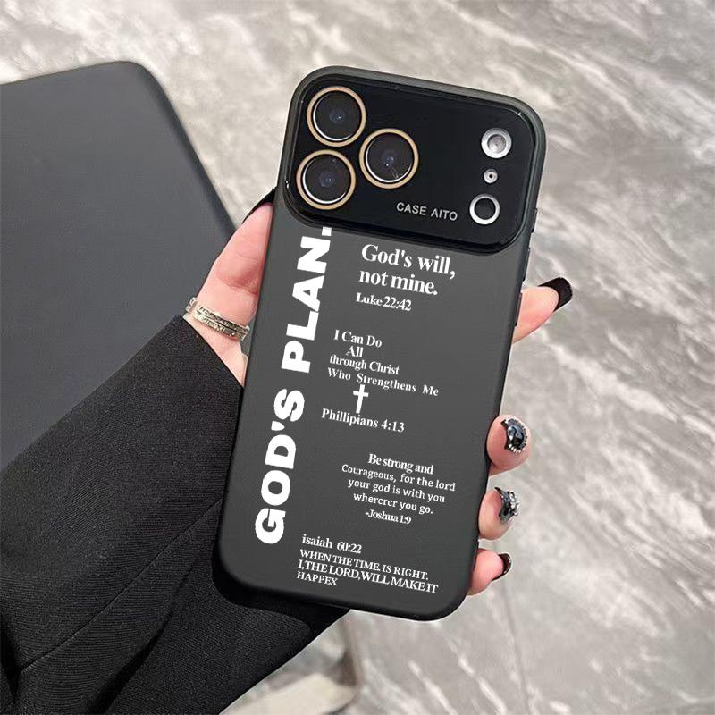 GOD’S PLAN Dopamine Ins Style Solid Color Phone Case It has been endowed with spiritual symbolic significance with Ultra Skin friendly Touch, All Inclusive Lens Phone Case Suitable for Apple 17 16 15 14 13 12 GOD’S PLAN Dopamine Ins Style Solid Color Phone Case It has been endowed with spiritual symbolic significance with Ultra Skin friendly Touch, All Inclusive Lens Phone Case Suitable for Apple 17 16 15 14 13 12