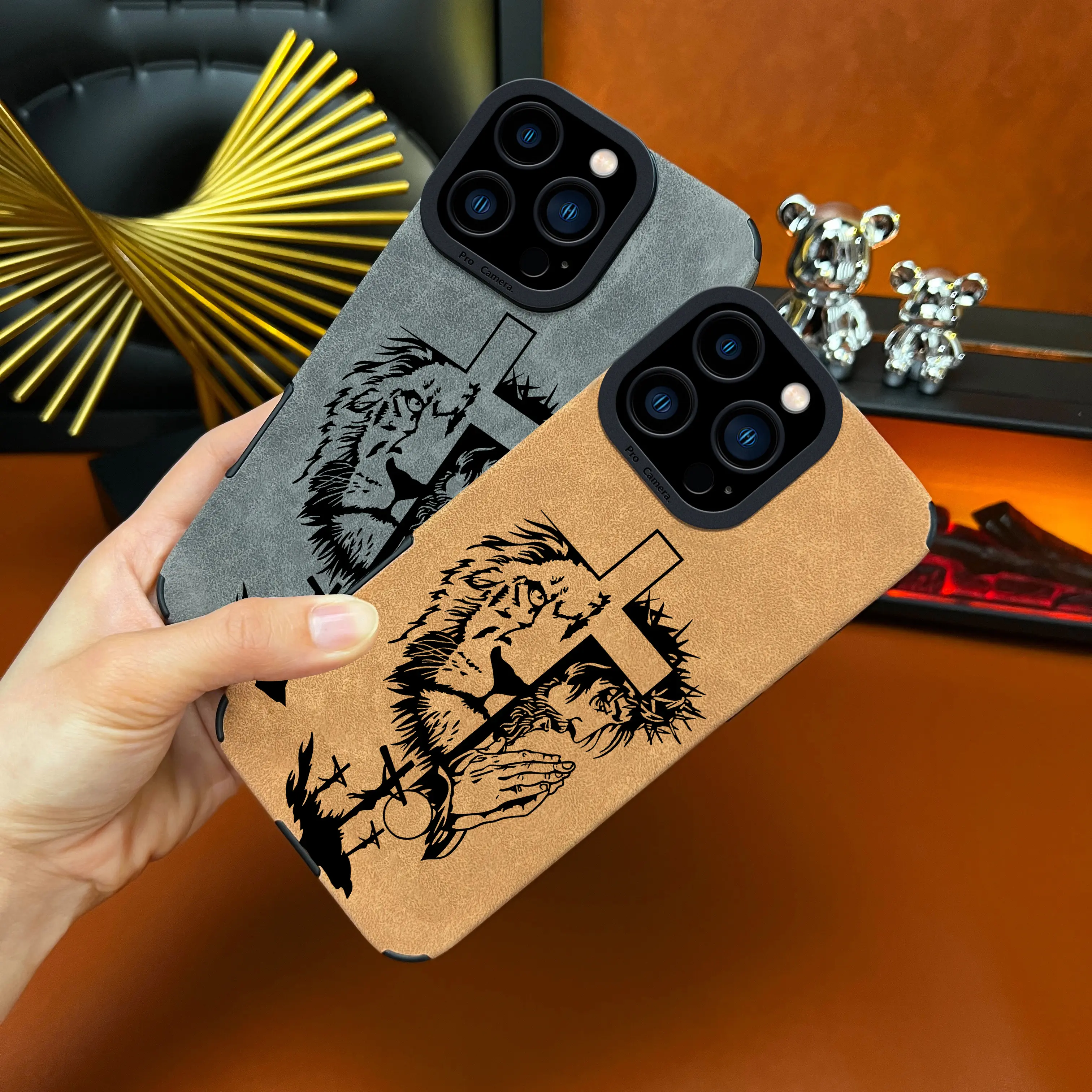 Jesus Cross TPU Leather Phone Case