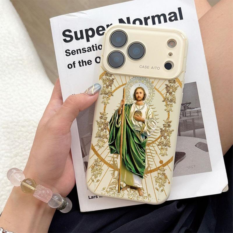 Jesus Pattern Dopamine Ins Style Smartphone Case for iPhone 12-17, Lens-Compatible, Touch-Ready, Ultra Skin-Friendly, All-Inclusive Lens Protection, Handheld Mobile Phone Accessory, Iphone 17 Jesus Pattern Dopamine Ins Style Smartphone Case for iPhone 12-17, Lens-Compatible, Touch-Ready, Ultra Skin-Friendly, All-Inclusive Lens Protection, Handheld Mobile Phone Accessory, Iphone 17