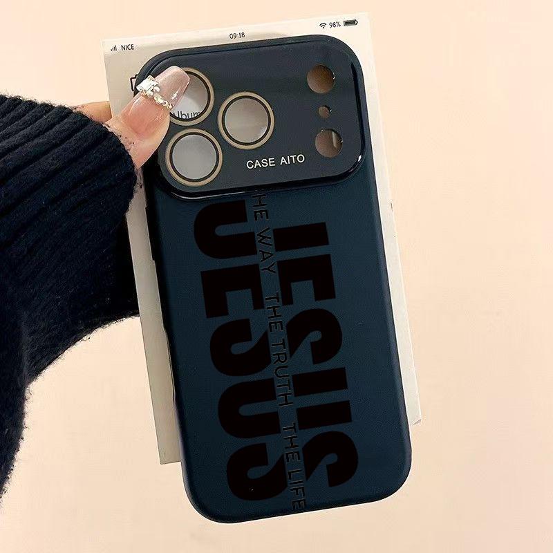 Jesus Pattern Cellphone Case - Ultra Skin-Friendly Touch, All-Inclusive Lens Protection, Shockproof Protector for 17,16,15,14,13,12 Series Devices | Mobile Phone Casing & Accessories for Device Safety Jesus Pattern Cellphone Case - Ultra Skin-Friendly Touch, All-Inclusive Lens Protection, Shockproof Protector for 17,16,15,14,13,12 Series Devices | Mobile Phone Casing & Accessories for Device Safety