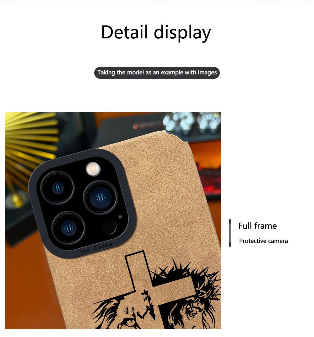 Jesus Cross Fur Phone Case for iPhone 17 Air,16,15,14,13,12,11 Pro Max Plus,X,XS Max - TPU Leather Smartphone/Cellphone/Handheld Devices Cover with Anti-Drop, Shockproof, Anti-Slip, Full Screen Protection-ZQ30, Casing, Accessories Jesus Cross Fur Phone Case for iPhone 17 Air,16,15,14,13,12,11 Pro Max Plus,X,XS Max - TPU Leather Smartphone/Cellphone/Handheld Devices Cover with Anti-Drop, Shockproof, Anti-Slip, Full Screen Protection-ZQ30, Casing, Accessories