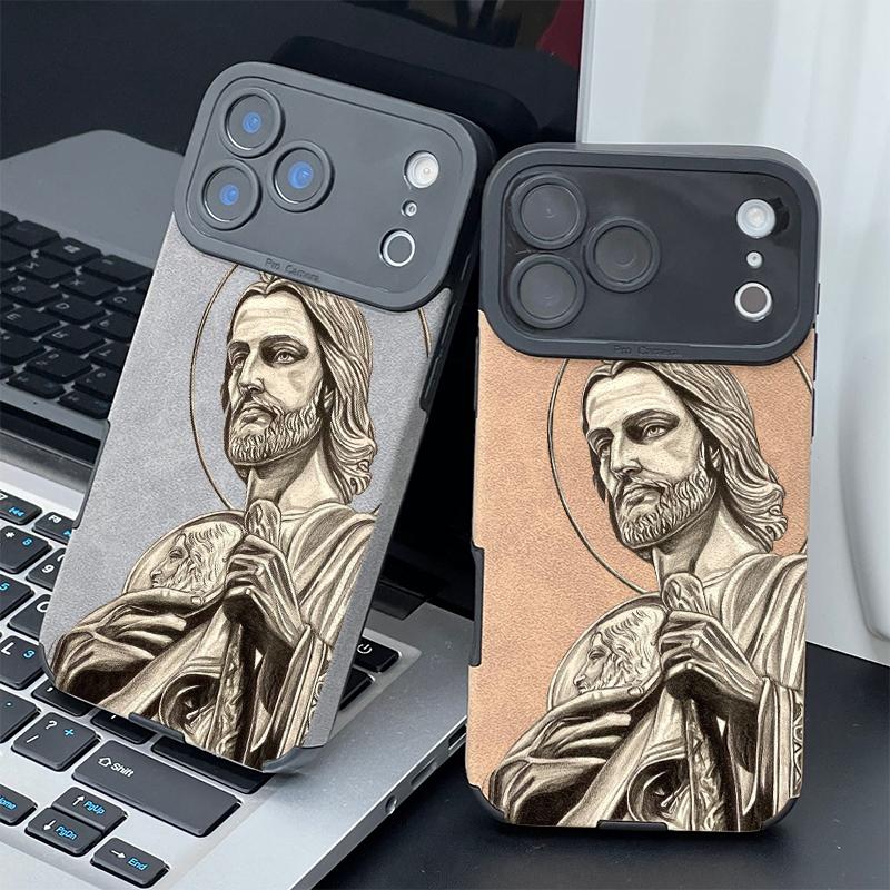 The Jesus portrait pattern phone case is made of TPU and leather with a delicate touch that is skin friendly like velvet, suitable for Apple 17 16 15 14 13 12 11 Pro Max Plus X XS Max The Jesus portrait pattern phone case is made of TPU and leather with a delicate touch that is skin friendly like velvet, suitable for Apple 17 16 15 14 13 12 11 Pro Max Plus X XS Max