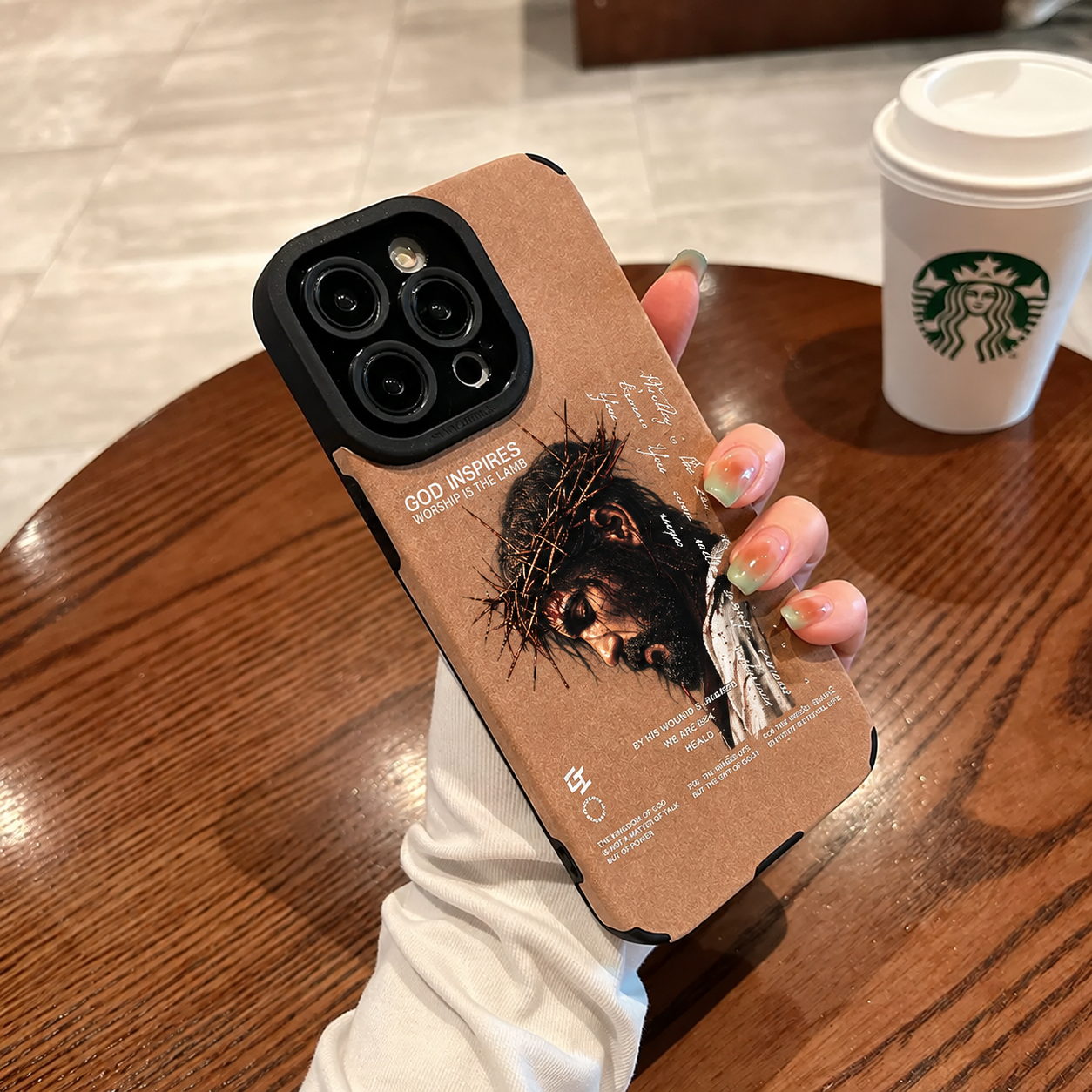 Worthy Is The Lamb Jesus Leather iPhone Case