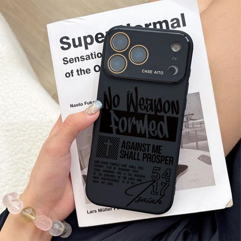 Edgy Christian Smartphone Case for iPhone 12-17, Mobile Phone Accessories with All-Inclusive Lens Protection, Smooth Non-Slip Matte Coating, Fingerprint Resistance, Skin-Friendly Touch, Iphone 17 Edgy Christian Smartphone Case for iPhone 12-17, Mobile Phone Accessories with All-Inclusive Lens Protection, Smooth Non-Slip Matte Coating, Fingerprint Resistance, Skin-Friendly Touch, Iphone 17