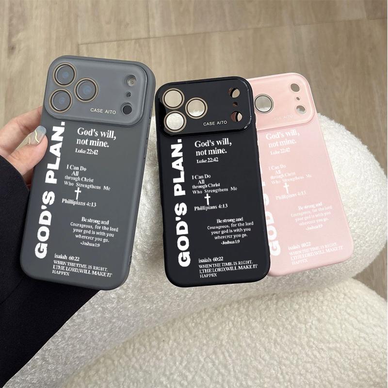 GOD’S PLAN Dopamine Ins Style Solid Color Phone Case It has been endowed with spiritual symbolic significance with Ultra Skin friendly Touch, All Inclusive Lens Phone Case Suitable for Apple 17 16 15 14 13 12 GOD’S PLAN Dopamine Ins Style Solid Color Phone Case It has been endowed with spiritual symbolic significance with Ultra Skin friendly Touch, All Inclusive Lens Phone Case Suitable for Apple 17 16 15 14 13 12