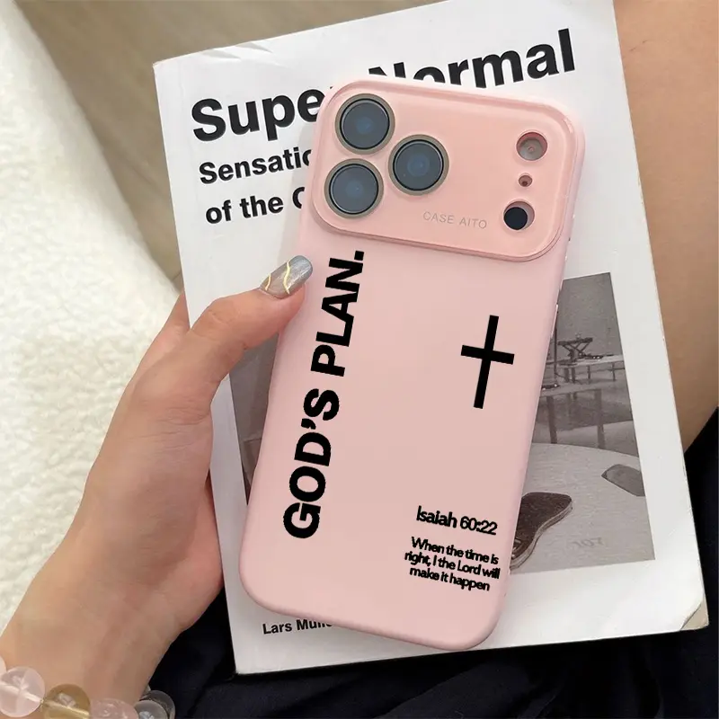 God'S Plan Phone Case Skin-Friendly Touch Lens Protect, Dopamine Aesthetic Cover for Apple iPhone 17, 16, 15, 14, 13, 12, Durable Smartphone Accessory Casing God'S Plan Phone Case Skin-Friendly Touch Lens Protect, Dopamine Aesthetic Cover for Apple iPhone 17, 16, 15, 14, 13, 12, Durable Smartphone Accessory Casing